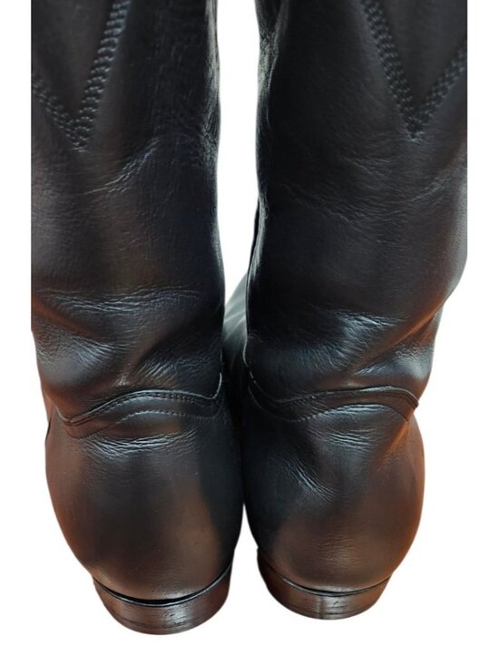 Cuadra Black Leather Western Cowboy Boots Men\'s Approx US 12 D Mexico Pull On main image 4